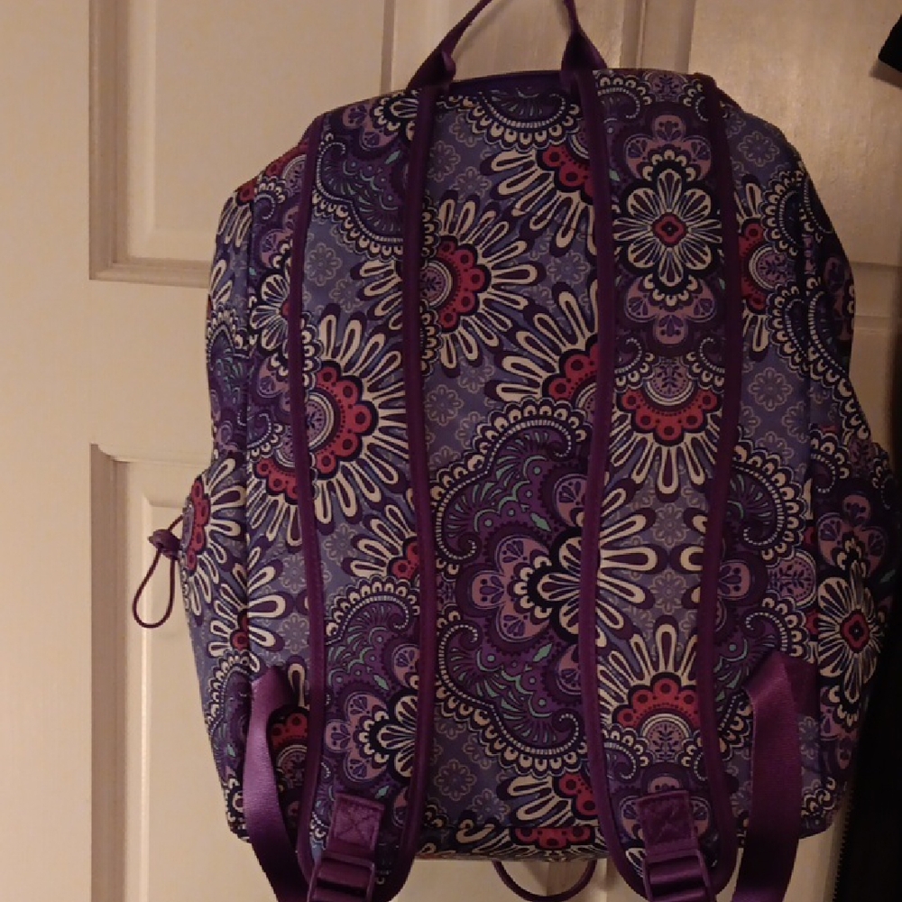 Vera Bradley Purple Floral Backpack - Picture 2 of 8